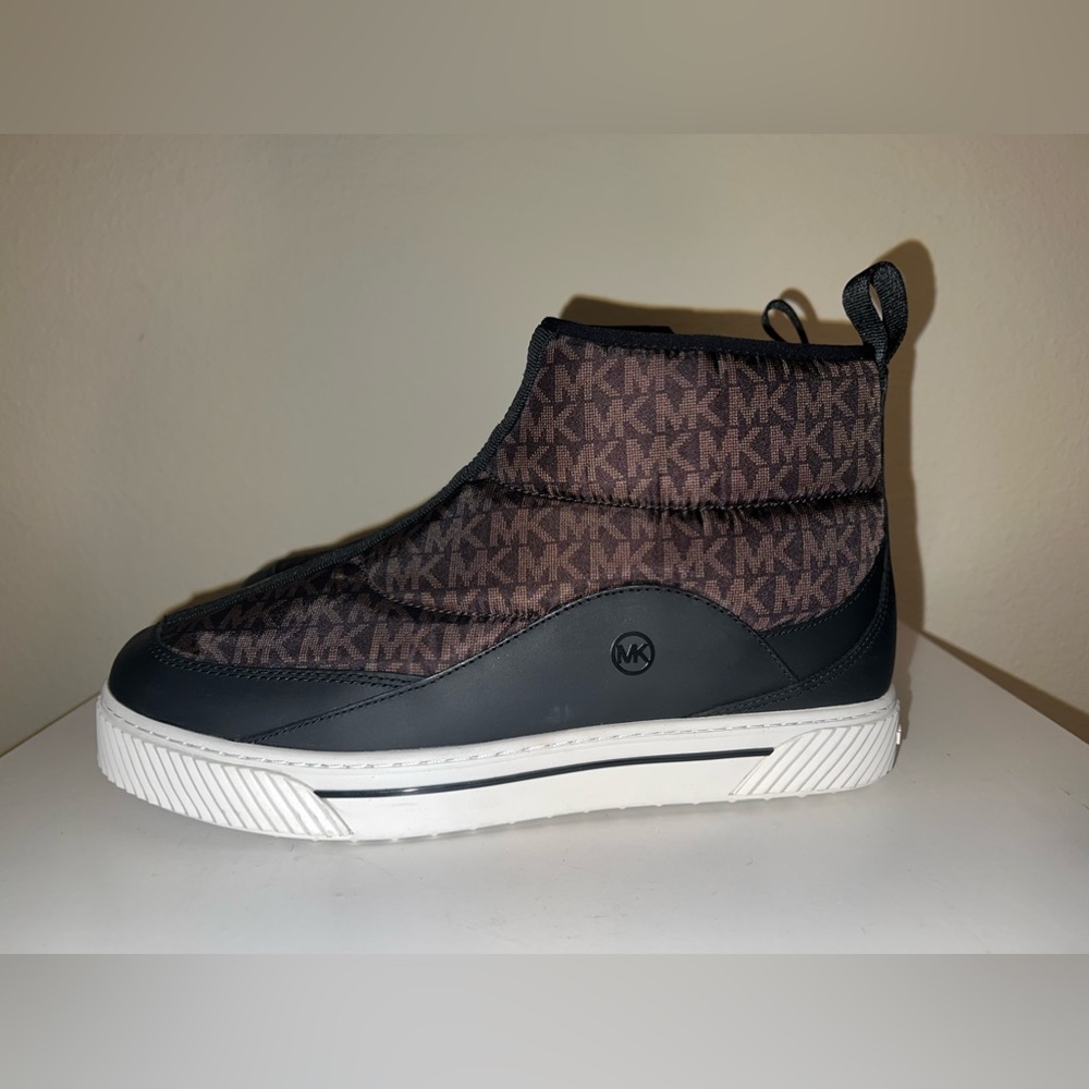 Men’s MICHAEL KORS Baxter Logo Quilted Nylon Sneaker Boots Shoes Sz 8.5 - Picture 3 of 14